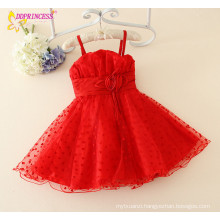 Children clothes kids sleeveless pink white red christmas dresses for girl